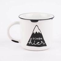 Grafik Werkstatt Tasse Vintage Bergglück aus Keramik in Emaille-Optik verschiedene Motive 400ml