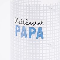 Grafik Werkstatt Trinkflasche aus Glas Weltbester Papa kariert 550ml
