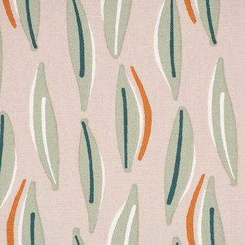 Dekostoff Baumwolle Canvas Cojio Blätter abstrakt beige grün 1.5m