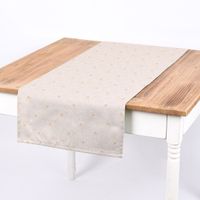 Dekostoff Baumwolle Canvas Ponto Hügel Bogen beige weiß 1.5m Breite