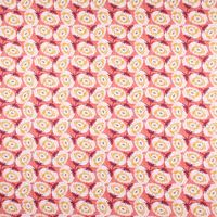 Dekostoff Baumwolle Canvas Laetizia Blumen abstrakt groß rot rosa 1.5m