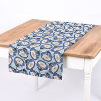 Dekostoff Baumwolle Canvas Tesaya Blumen abstrakt klein blau 1.5m