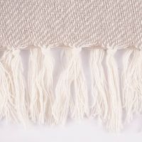 Strickplaid Streifen mit Silberfaden beige creme 125x150cm