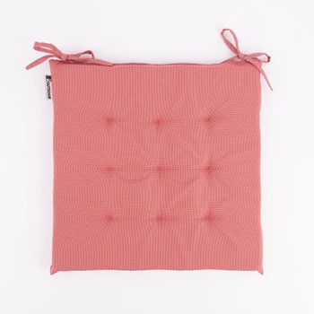 Outdoor Stuhlkissen mit Bindebändern St. Maxime Struktur rosa 38x38cm