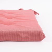 Outdoor Stuhlkissen mit Bindebändern St. Maxime Struktur rosa 38x38cm