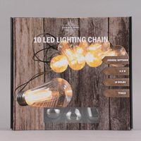 Lichterkette Glühbirne mit 10 LED-Lichtern warmweiß Indoor und Outdoor 7.5m