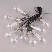 Lichterkette Glühbirne mit 10 LED-Lichtern warmweiß Indoor und Outdoor 7.5m