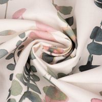 SCHÖNER LEBEN. Tischläufer Ranken Blätter Aquarell weiß grün rosa