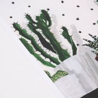 Bild Kakteen Spiegel Punkte Papier weiß grün schwarz A4 30x21cm