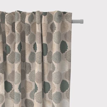 SCHÖNER LEBEN. Vorhang Blätter Blattskelett natur grün goldmetallic