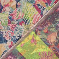 Dekostoff GobelPremium Expressionist Jungle Collage Wildtiere beige bu