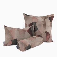 Dekostoff Baumwolle Digitaldruck Statue Mosaik Abstrakt rosa 140cm
