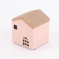 Deko Haus klein Zement verschiedene Farben 7x7x8cm