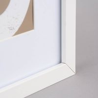 Bilderrahmen mit Passepartout Holz einfarbig weiß 32.5x42.5x2.5cm