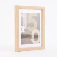 Bilderrahmen mit Passepartout Holz einfarbig natur 20.5x26.5x2.5cm