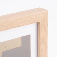 Bilderrahmen mit Passepartout Holz einfarbig natur 20.5x26.5x2.5cm