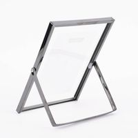 Metallrahmen mit doppelter Glasscheibe zum Aufstellen schwarz 20.5x15.5x1cm