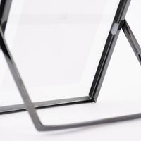 Metallrahmen mit doppelter Glasscheibe zum Aufstellen schwarz 20.5x15.5x1cm