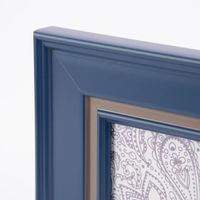 Bilderrahmen mit breitem Rand Holz blau grau 18x23x2cm