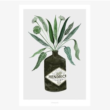 Print Ginspiration No. 2 Papier weiß grün schwarz A5 oder A4