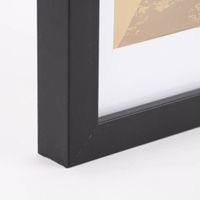 Bilderrahmen mit Passepartout Holz einfarbig schwarz 20.5x27x2.5cm