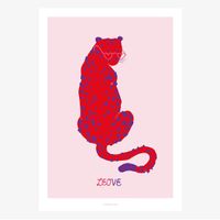 Print Leove Papier weiß rosa rot A5 oder A4