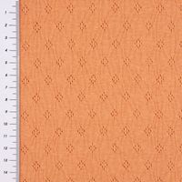 Feinstrick Jersey Baumwolle Pointoille Lochmuster uni lachs 1.4m