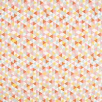 Baumwollstoff TRIMIA Geometrie Dreiecke weiß bunt 1.5m Breite
