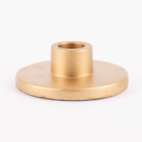 Kerzenhalter für Stabkerzen Keramik matt goldfarbig 3.5x10.5cm