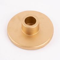 Kerzenhalter für Stabkerzen Keramik matt goldfarbig 3.5x10.5cm