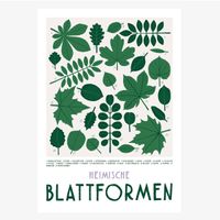 Print Blattformen No. 2 Papier weiß grün A5 oder A4