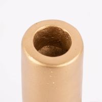 Kerzenhalter für Stabkerzen Flasche schmal ein Griff Keramik goldfarbig schwarz 23x11cm