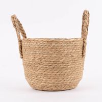 Pflanztopf Korb Naturmaterial mit Folienauskleidung natur 30x27cm