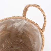 Pflanztopf Korb Naturmaterial mit Folienauskleidung natur 30x27cm