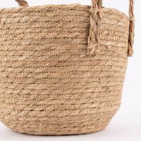 Pflanztopf Korb Naturmaterial mit Folienauskleidung natur 30x27cm
