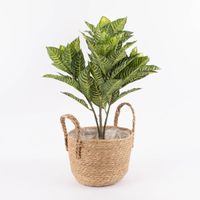 Pflanztopf Korb Naturmaterial mit Folienauskleidung natur 30x27cm