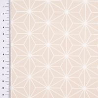 Tischdeckenstoff besch. Baumwolle CASUAL Stern Motiv grafisch beige we