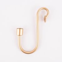 Kerzenhalter für Stabkerzen zum Einhängen Metall goldfarbig 17x11x2.5cm
