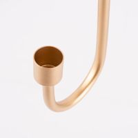 Kerzenhalter für Stabkerzen zum Einhängen Metall goldfarbig 17x11x2.5cm