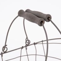 Gitter Korb mit Henkeln Metall grau 29x19.5x8.5cm