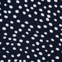 Bekleidungsstoff Radiance Viskose Punkte dunkelblau weiß 1.45m Breite
