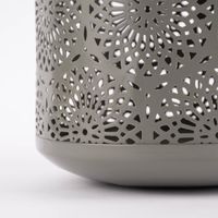 Windlicht mit Henkel gestanztes Ornamente Muster Metall 17.5x18cm verschiedene Farben