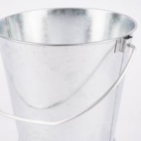 Metalleimer mit Henkel silberfarben 16x19.5x14.5cm