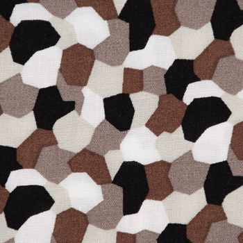 Bekleidungsstoff leichte Viskose grafische Punkte Kreise braun beige s