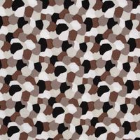 Bekleidungsstoff leichte Viskose grafische Punkte Kreise braun beige s