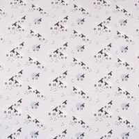 Baumwollstoff Karl Schäfchen grau 1.40m Breite