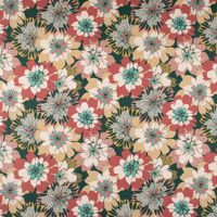 Dekostoff Halb-Panama Britta große Blüten bunt 155cm Breite