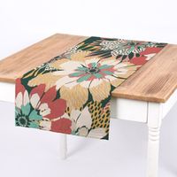 Dekostoff Halb-Panama Britta große Blüten bunt 155cm Breite