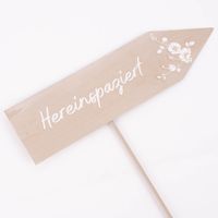 Gartenstecker Schild Holzoptik Blumen Metall 30x97cm verschiedene Designs