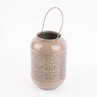 Laterne mit Henkel perforiert Metall 27.5x17cm verschiedene Farben
